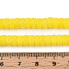 Opaque Solid Color Glass Beads Strands GLAA-N026-3x6mm-03-4