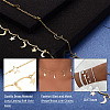 2 Styles Handmade Brass Cable Chains & Bar Link Chains CHC-KS0001-01-4