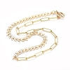Brass Paperclip Chain/Cobs Chain Necklaces NJEW-JN02781-02-1