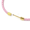3MM Braided Round Imitation Leather Cord Bracelet Making MAK-S075-01G-R-3