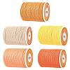 5 Rolls 5 Colors Round Waxed Polyester Cord YC-FS0001-02B-2