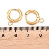 316 Stainless Steel Huggie Hoop Earring Findings X-EJEW-B158-01A-G-3