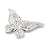 Butterfly Platinum Zinc Alloy Rhinestone Brooches JEWB-R051-01P-01-2