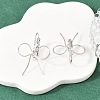 Bowknot Brass Leverback Earrings EJEW-A150-04C-P-2