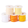50 Yards 5 Colors Single Face Velvet Ribbon SRIB-TA0001-37-3