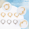 12Pcs 2 Colors 201 Stainless Steel Huggie Hoop Earring Findings STAS-UN0056-80-5