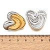 304 Stainless Steel Two-tone Stud Earrings for Women EJEW-R023-01GP-01-5