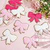 12Pcs 3 Colors Polyester Embroider Thread Iron on/Sew On Patches PATC-HY0001-61-4