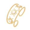 304 Stainless Steel Enamel Cuff Bangles for Women BJEW-D306-06G-2
