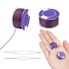 2 Rolls Special Coated Polyester Beading Threads OCOR-NB0002-06F-1