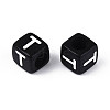 Initial Acrylic Horizontal Hole Beads OACR-ZX006-35T-2