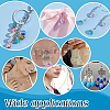 160Pcs 8 Colors Glass Charms PALLOY-PHE00017-5