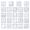 Cheriswelry 24 Sheets 24 Styles Plastic Drawing Stencil DIY-CW0001-13-1