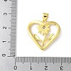 Brass Micro Pave Cubic Zirconia Pendants KK-A252-36G-3