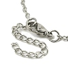 304 Stainless Steel Cable Chain Macrame Pouch Empty Stone Holder for Pendant Necklaces Making NJEW-TA00118-01-3