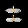 Natural Quartz Crystal Double Terminal Pointed Pendants G-NH0001-15G-05-1