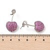 Cherry Brass Micro Pave Cubic Zirconia Stud Earrings EJEW-M077-12P-02-3