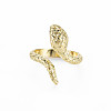 Snake Shape Rack Plating Alloy Cuff Rings RJEW-Q163-012A-RS-1