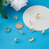 Biyun 9Pcs 9 Style Brass Cuff Earrings EJEW-BY0001-01-12