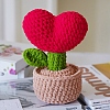 DIY Heart Potted Plants Knitting Kits for Beginners PW-WGC5C60-01-1