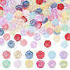 180Pcs 12 Colors  Transparent Glass Beads DGLA-ME0001-01-1