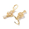 Rack Plating Golden Brass Dangle Leverback Earrings EJEW-A030-01C-G-2