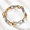 304 Stainless Steel Cable Chain Bracelets for Women BJEW-D377-01E-3