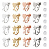  16Pcs 8 Style Star & Heart Brass Clip-on Earring Findings KK-TA0001-26-11