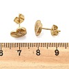 Rack Plating Brass Micro Pave Clear Cubic Zirconia Stud Earrings EJEW-K299-01G-U-5