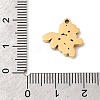 304 Stainless Steel Pendants STAS-K297-02C-G-3