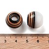 Resin Striped European Beads RESI-Z030-06A-3