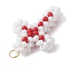 Beaded Cross Charms PALLOY-GD00002-5