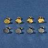 16Pcs 2 Colors 201 Stainless Steel Stud Earring Findings with Hole EJEW-FS0001-20-9