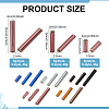 120G 15 Styles Glass Bugle Beads SEED-PH0002-60B-2