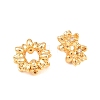 Brass Pave Clear Cubic Zirconia Spacer Beads KK-L274-05G-2