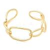 Brass Large Oval Link Chain Cuff Bangles for Women KK-CBACA61-04G-4