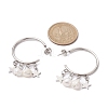 304 Stainless Steel Half Hoop Earrings EJEW-JE05590-01-2