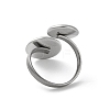 Non-Tarnish 304 Stainless Steel Open Cuff Ring Findings STAS-E124-05I-P-3