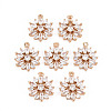 Rack Plating Brass Micro Pave Clear Cubic Zirconia Pendants X-KK-T060-43-RS-1