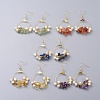 Natural Gemstone Chip Beads Dangle Earrings EJEW-JE03505-1