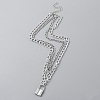 Alloy Curb Chains Double Layer Necklace NJEW-WH0022-09E-2