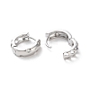 Rack Plating Brass Clear Cubic Zirconia Hoop Earrings EJEW-S241-20P-2