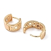 Brass Micro Pave Clear Cubic Zirconia Hoop Earrings for Women EJEW-U029-01G-02-2