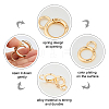 20Pcs 2 Colors Alloy Spring Gate Ring KEYC-NB0001-16-2