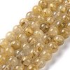 Grade AA Natural Gold Rutilated Quartz Beads Strands G-I206-34-10mm-2