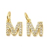 Brass Micro Pave Cubic Zirconia Pendants KK-M273-02G-M-1