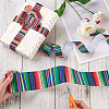 2Rolls 2 Styles Stripe Pattern Printed Polyester Grosgrain Ribbon OCOR-TA0001-37L-5