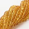 Round Natural Amber Beads Strands G-K077-A6mm-1