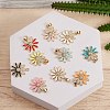 10Pcs 10 Colors Real 18K Gold Plated Brass Micro Pave Clear Cubic Zirconia Pendants ZIRC-SZ0001-56-6
