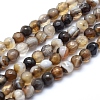 Natural Striped Agate/Banded Agate Beads G-J371-14-6mm-1
